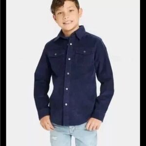 Boys Long Sleeve Button-down Corduroy Shacket ~ Cat & Jack M (8/10)